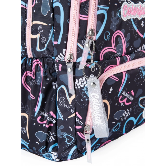 HEART SIRT ÇANTASI SİYAH