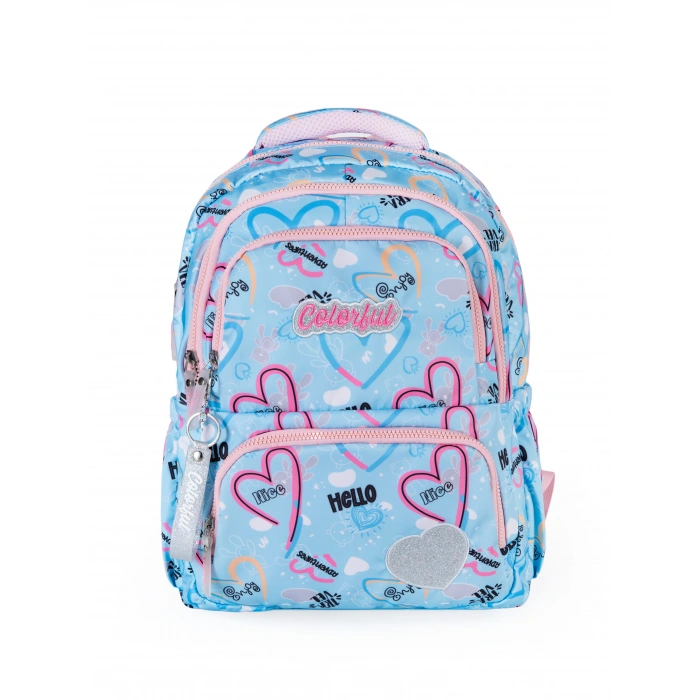 HEART SIRT ÇANTASI MAVİ