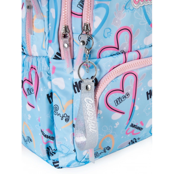 HEART SIRT ÇANTASI MAVİ