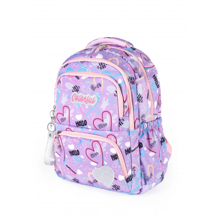 HEART SIRT ÇANTASI LİLA