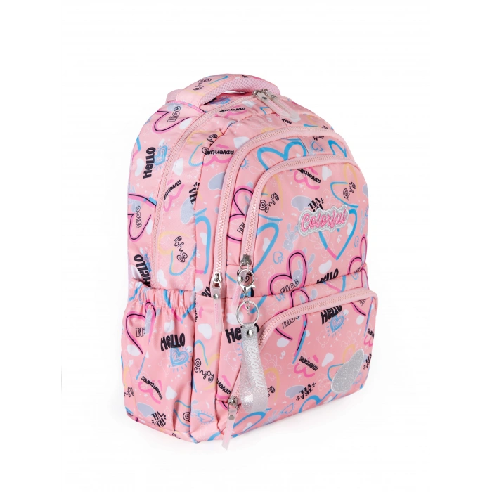 HEART SIRT ÇANTASI PUDRA PEMBE