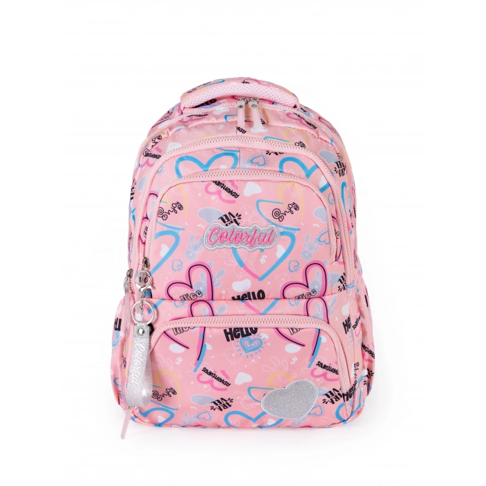 HEART SIRT ÇANTASI PUDRA PEMBE