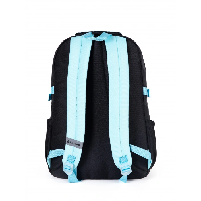 KİNG SIRT ÇANTASI SİYAH-AÇIK MAVİ