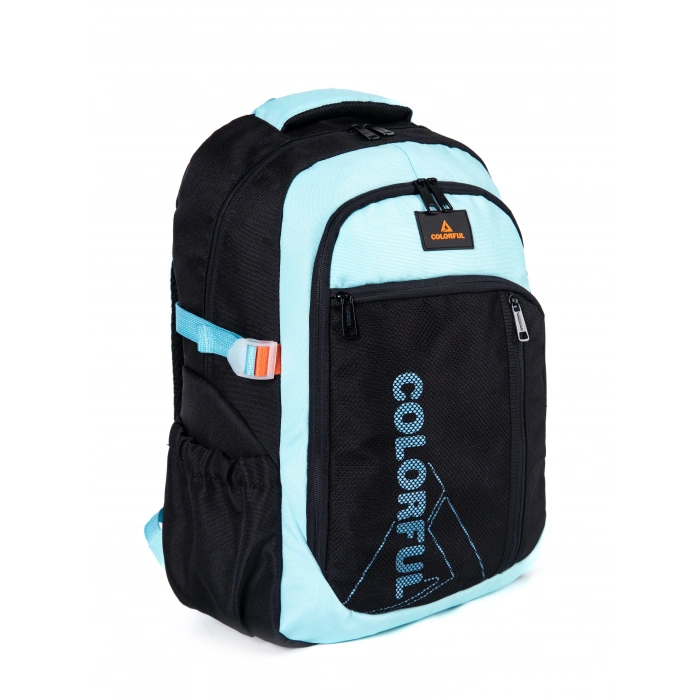 KİNG SIRT ÇANTASI SİYAH-AÇIK MAVİ