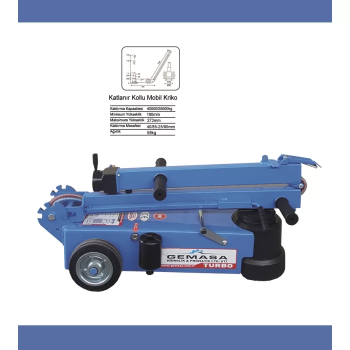 GEMASA 40/25 TON KATLANIR KOLLU MOBİL HAVALI KRİKO