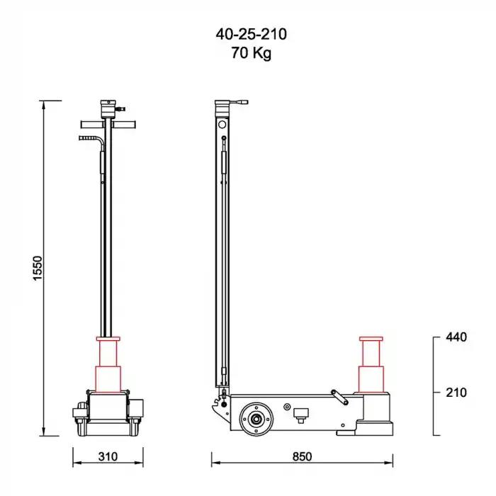GEMASA 40/25 TON HAVALI KRİKO