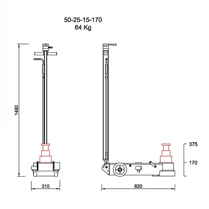 GEMASA 50/25/15 TON HAVALI KRİKO