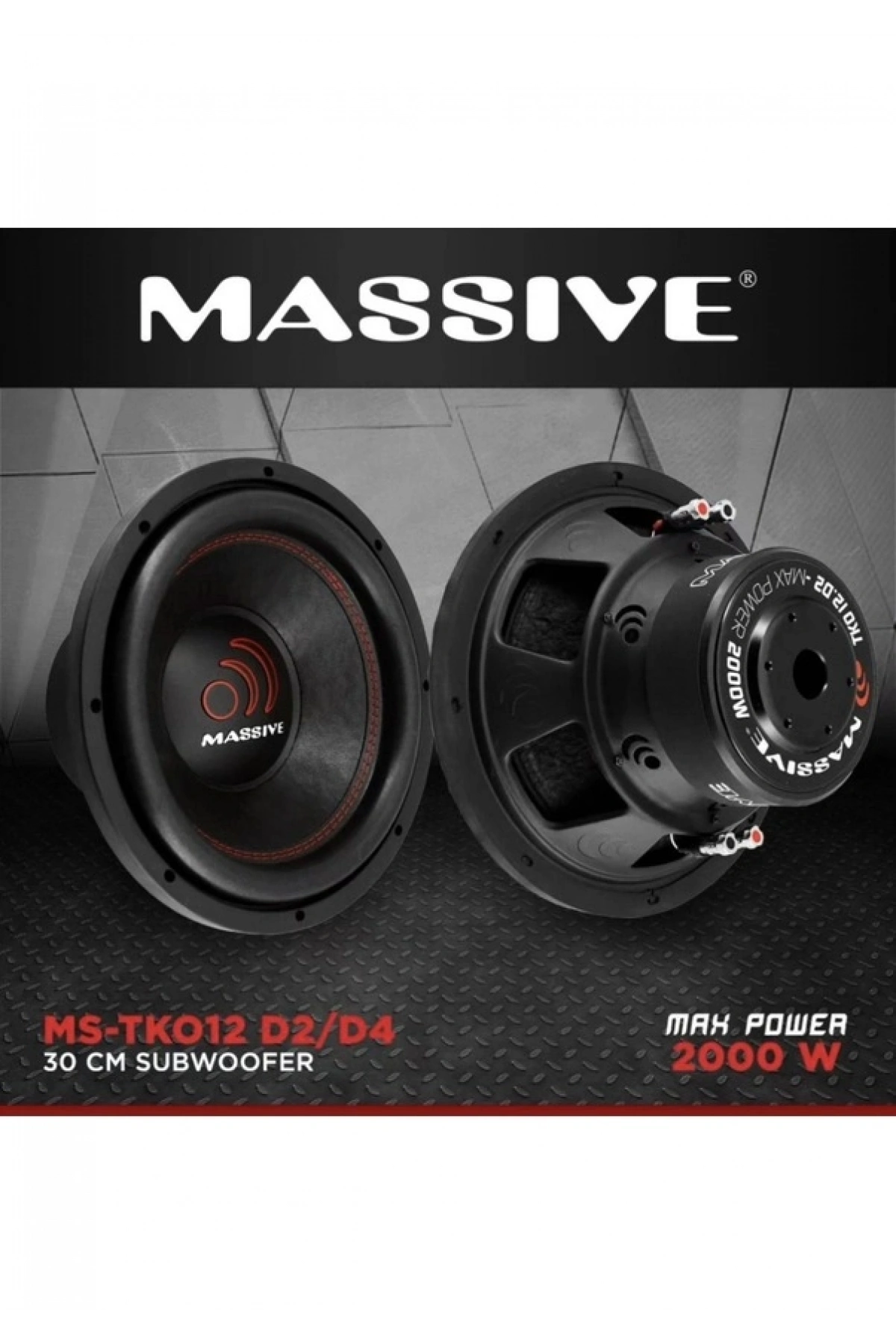 MASSİVE 38CM BASS - ÇİFT BOBİN 2500W 1000RMS 4 + 4 OHM SUBWOOFER