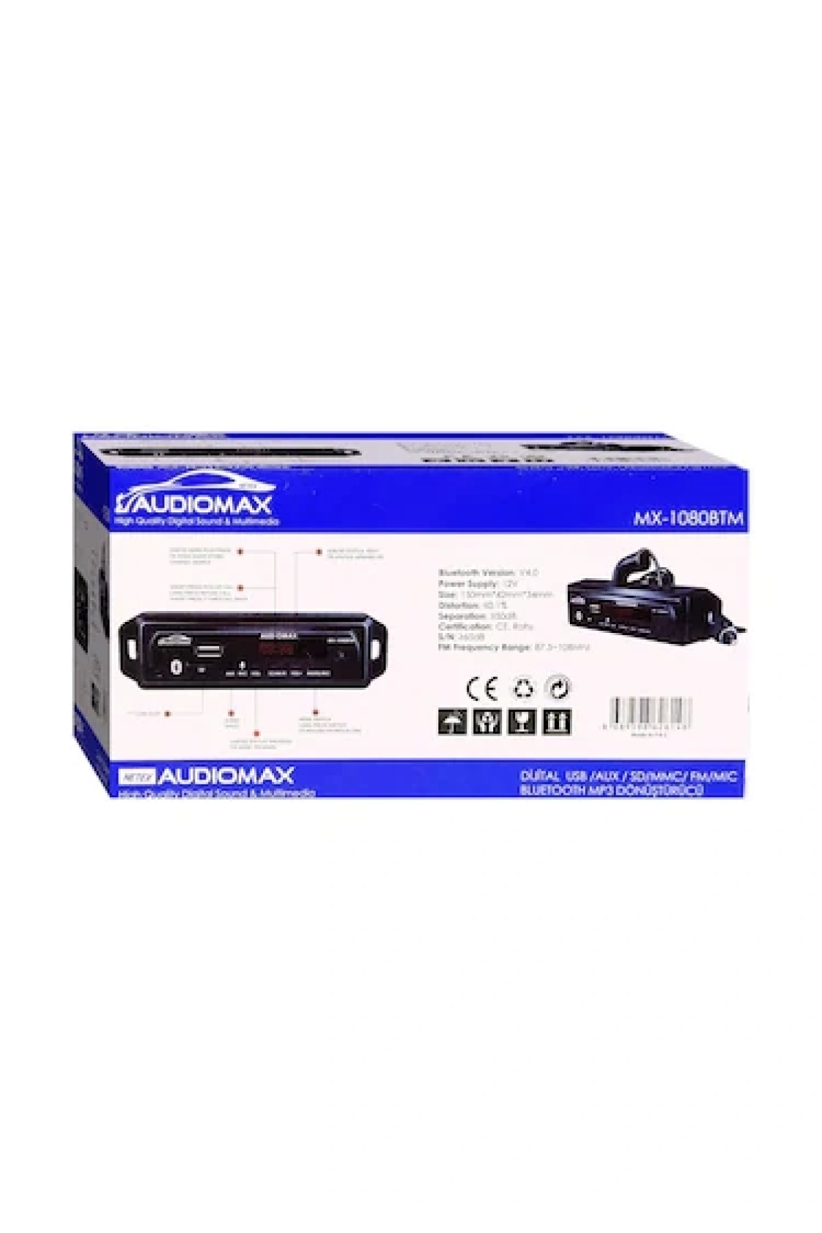 Audiomax Mx-1080BTM Aux dan Usb Dönüştürücü