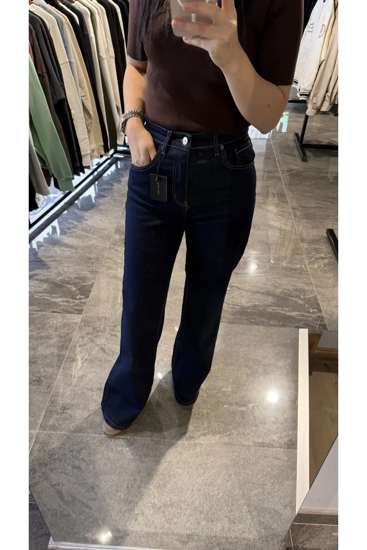 Lacivert Straight Jean