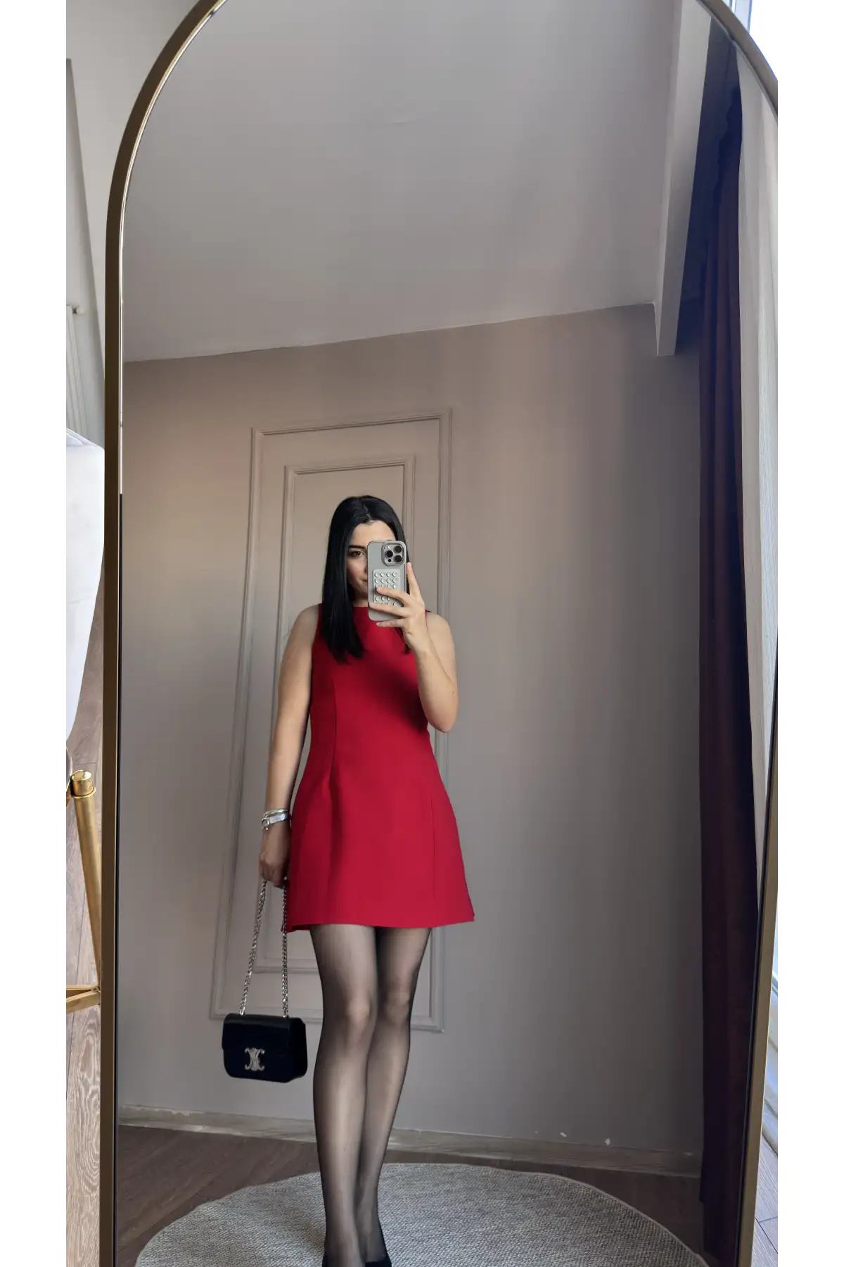 Mini Boy Kumaş Kırmızı Elbise