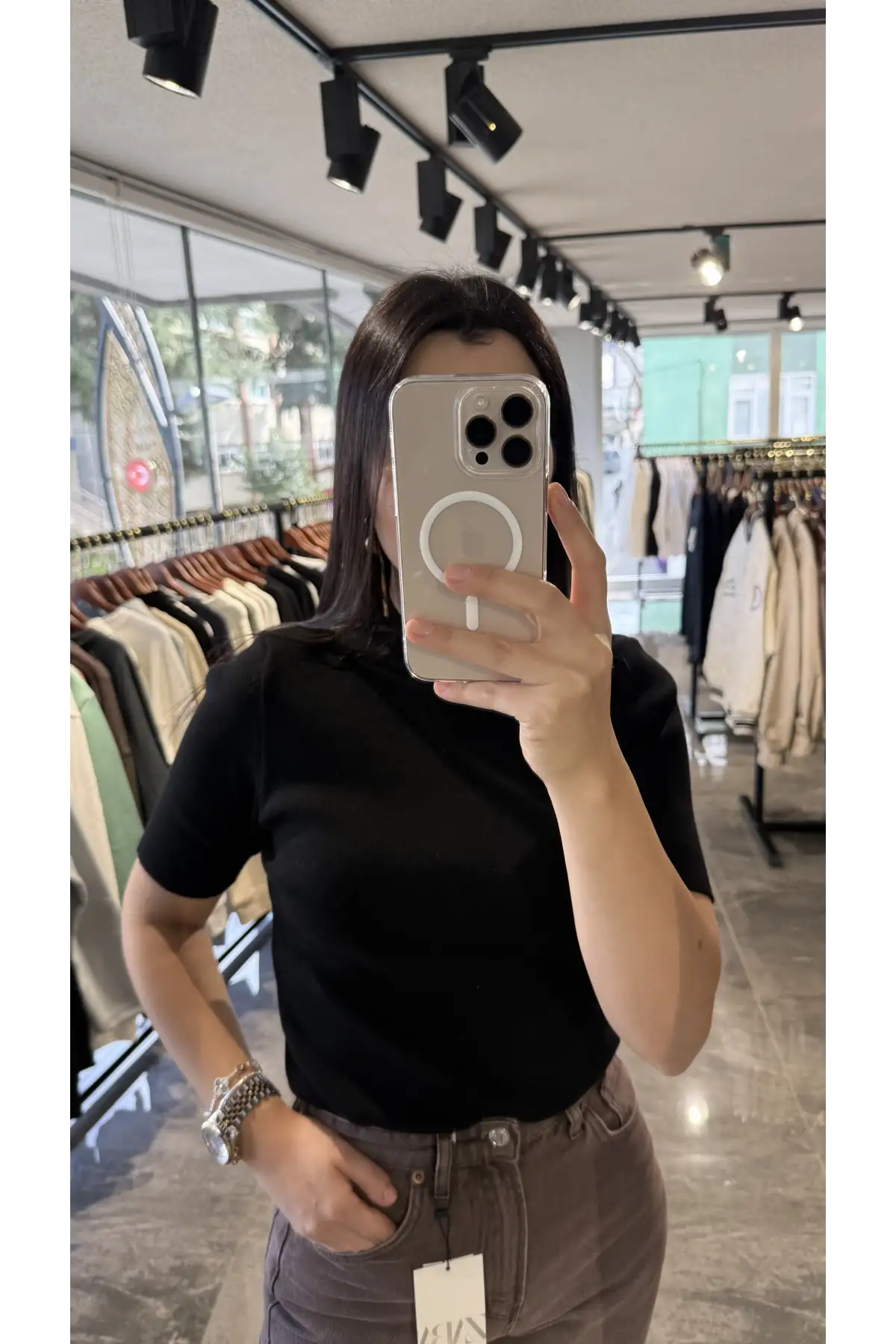 Mossimo Siyah Triko Bluz