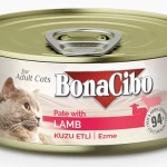 BonaCibo Ezme Kuzu Etli Yetişkin Yaş Kedi Maması 85gr