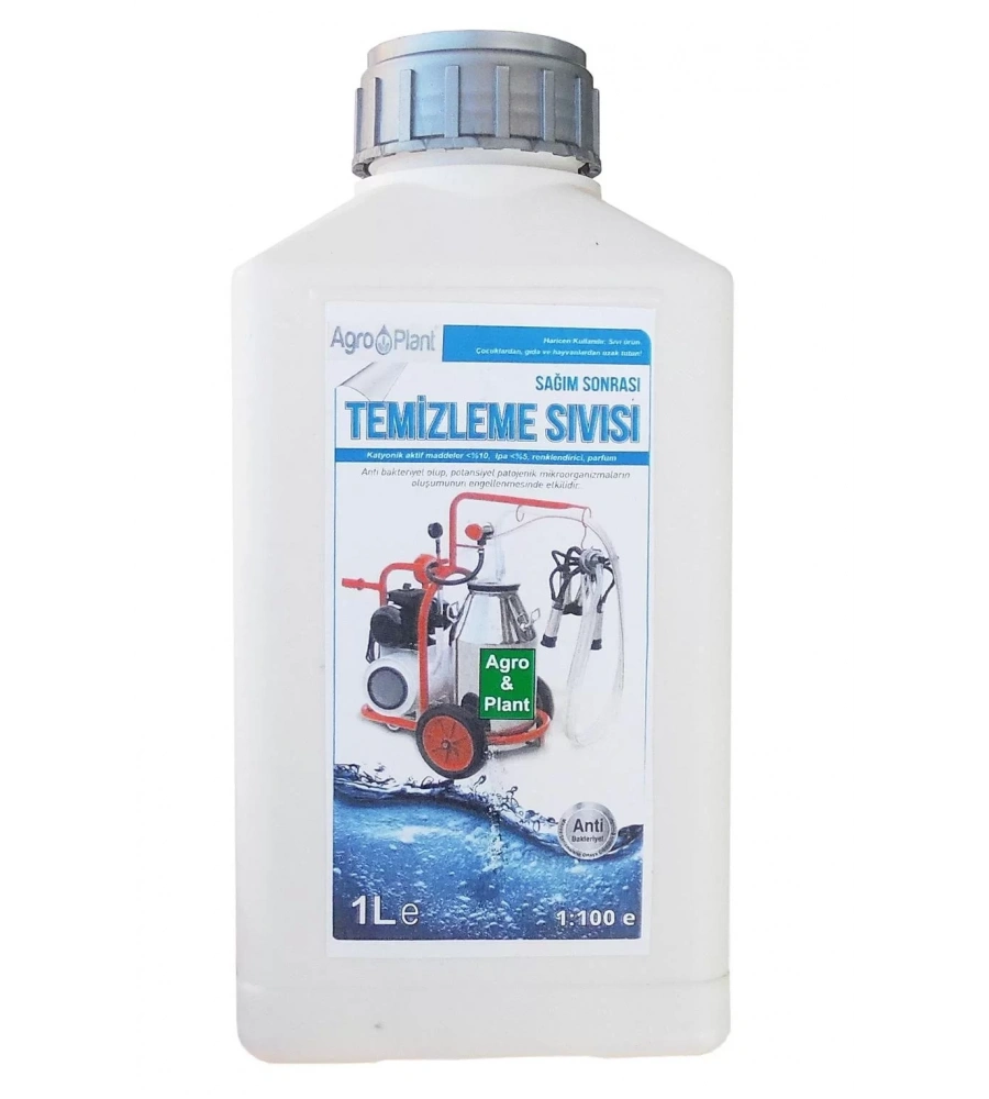Agro Plant Süt Sağım Makinesi Sağım Sonrası Temizleme Sıvısı Dezenfektan 1Lt