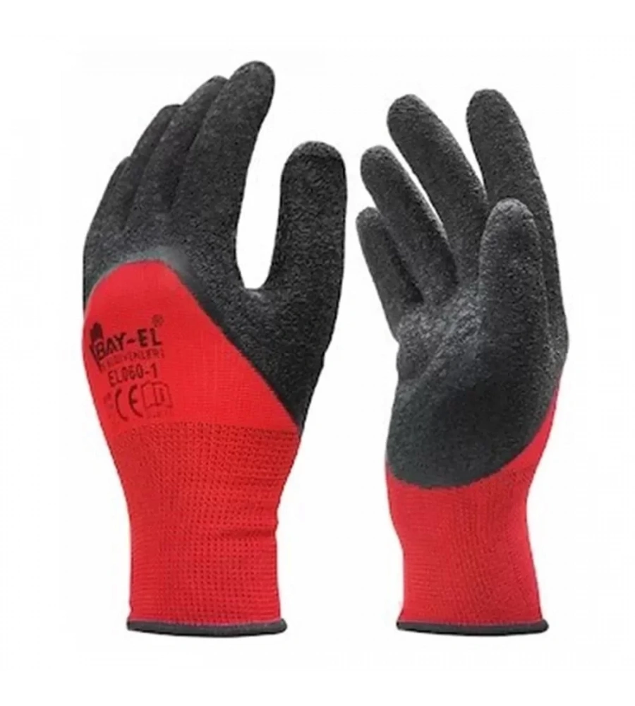 Bay-El Latex Kırmızı Siyah Eldiven El165 10 Numara