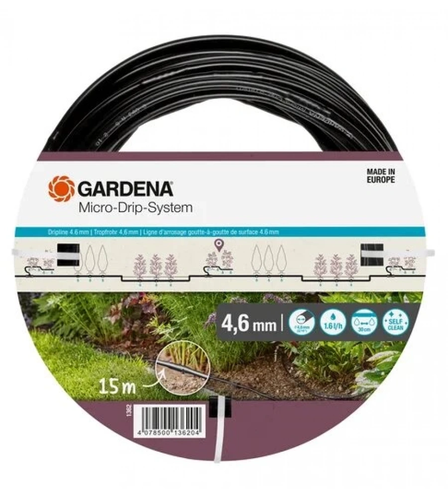 Damla Sulama Hortum 4.6mm, 3/16 (15m)