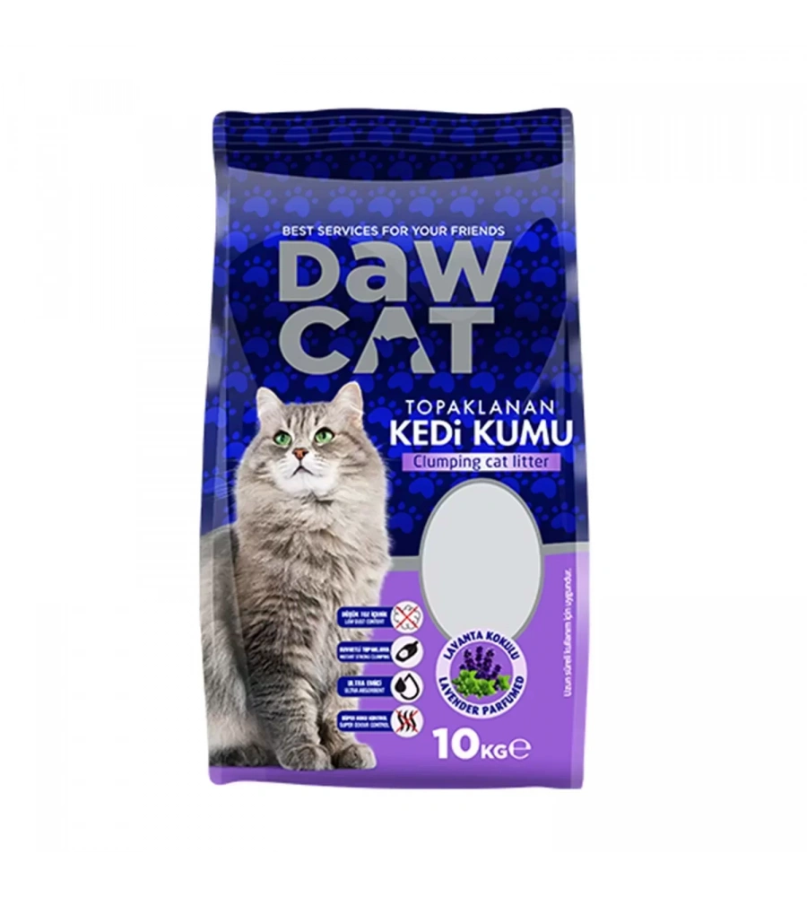 Dawcat 10Lt Bentonit Kedi Kumu Lavanta Kokulu