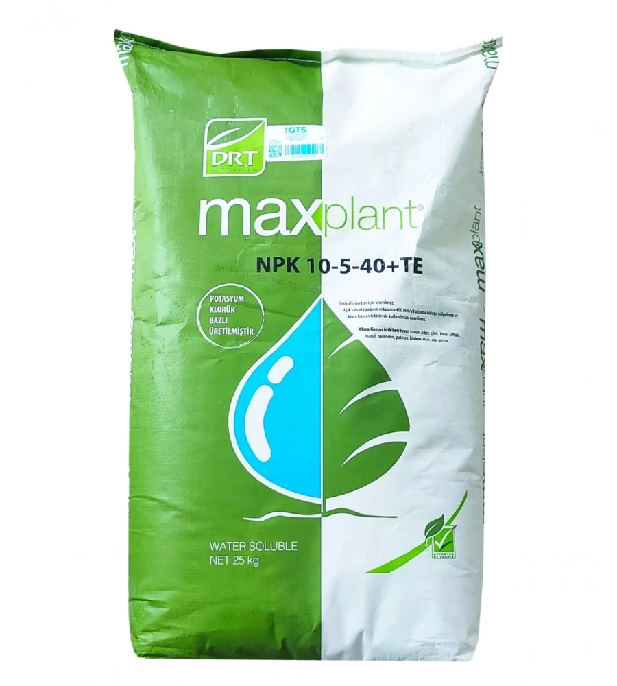 Dr Tarsa Maxplant 10-5-40+Te 25Kg Npk Gübresi Harmanlanmış