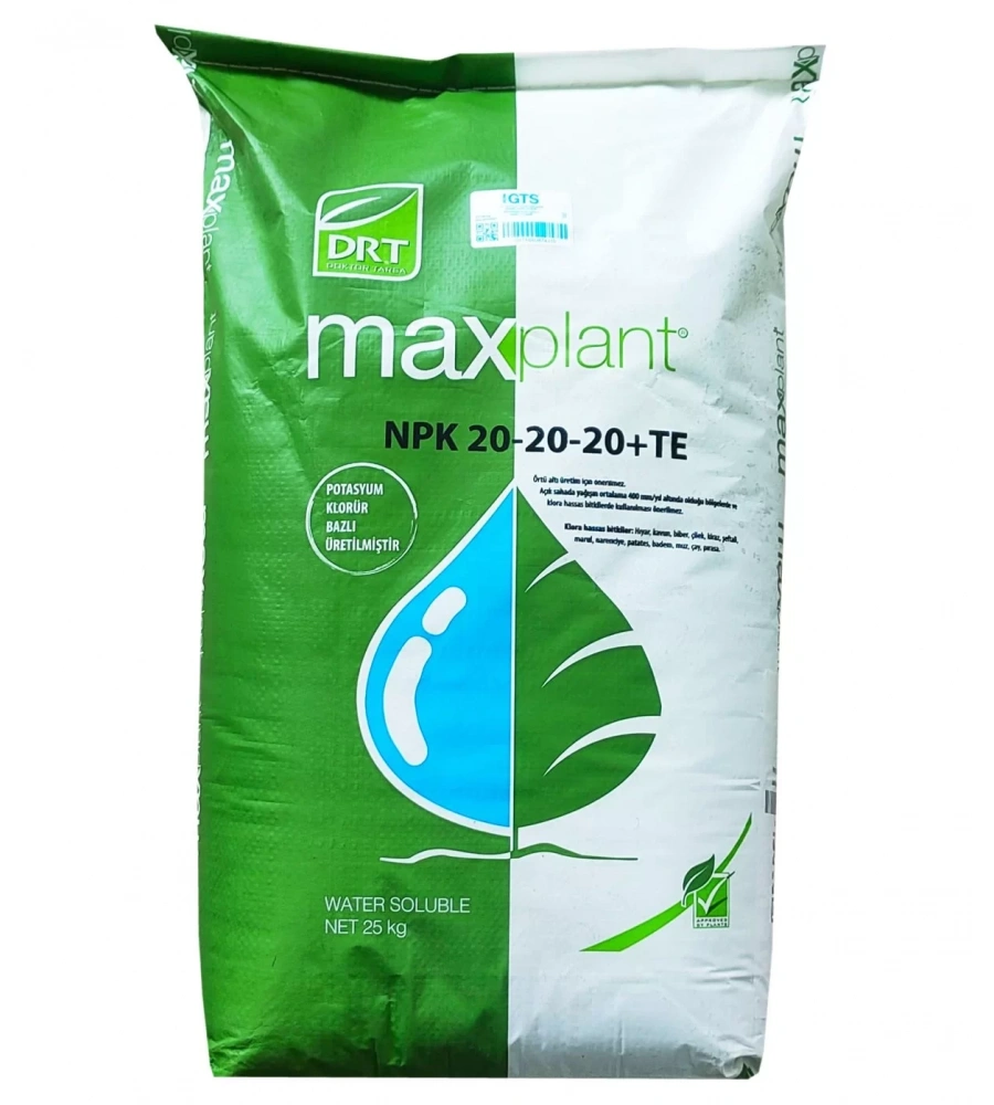 Dr Tarsa Maxplant 20-20-20+Te 25Kg Npk Gübresi Harmanlanmış