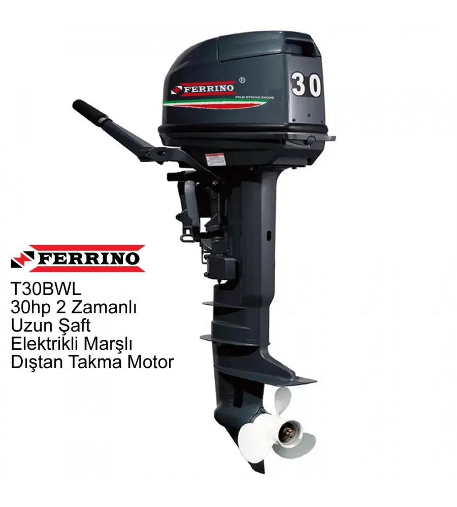 Ferrino 30hp 2 Zamanlı Uzun Şaft Elektrikli Marşlı Dıştan Takma Motor