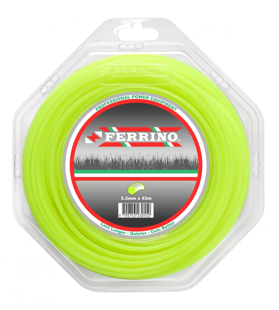Ferrino 6 Köşe 3.30mm Yeşil Motorlu Tırpan Misinası 43 m
