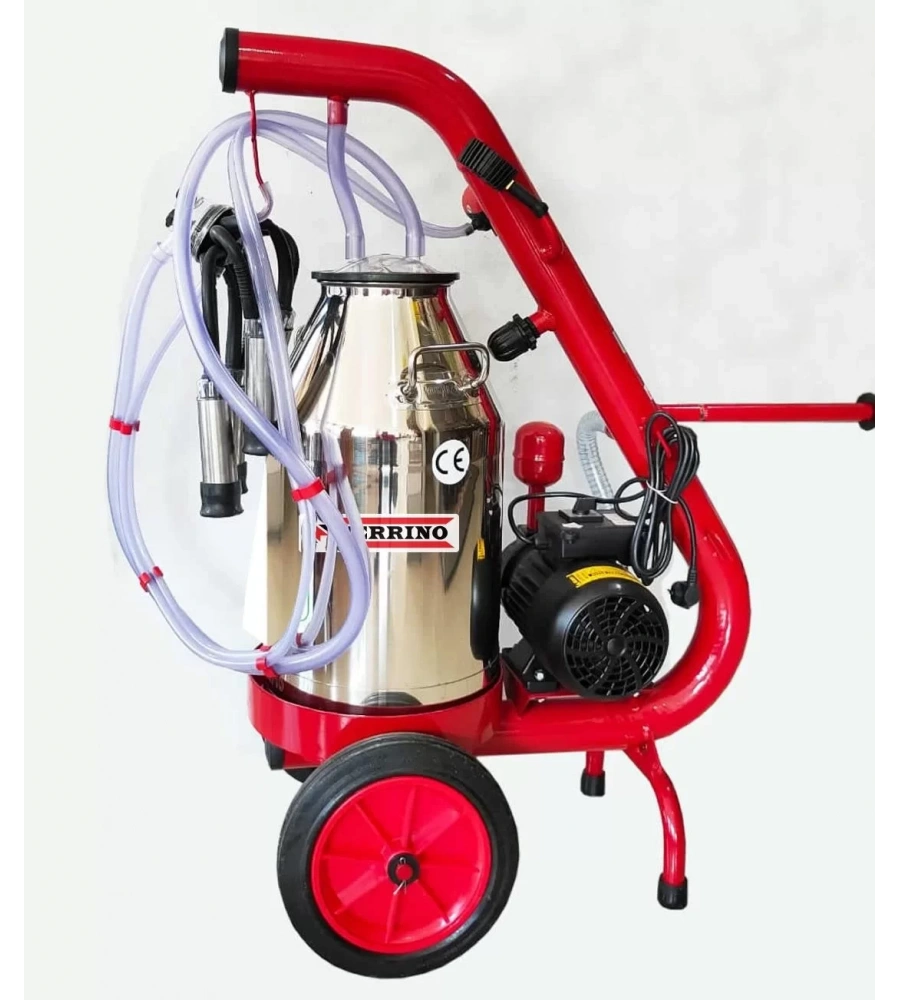 Ferrino Krom Güğüm Süt Sağım Makinesi Tek Sağım Kuru Tip 40Lt