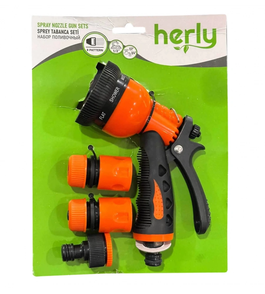Herly HL1202 Sulama Sprey Tabanca Seti 8 Fonksiyonlu