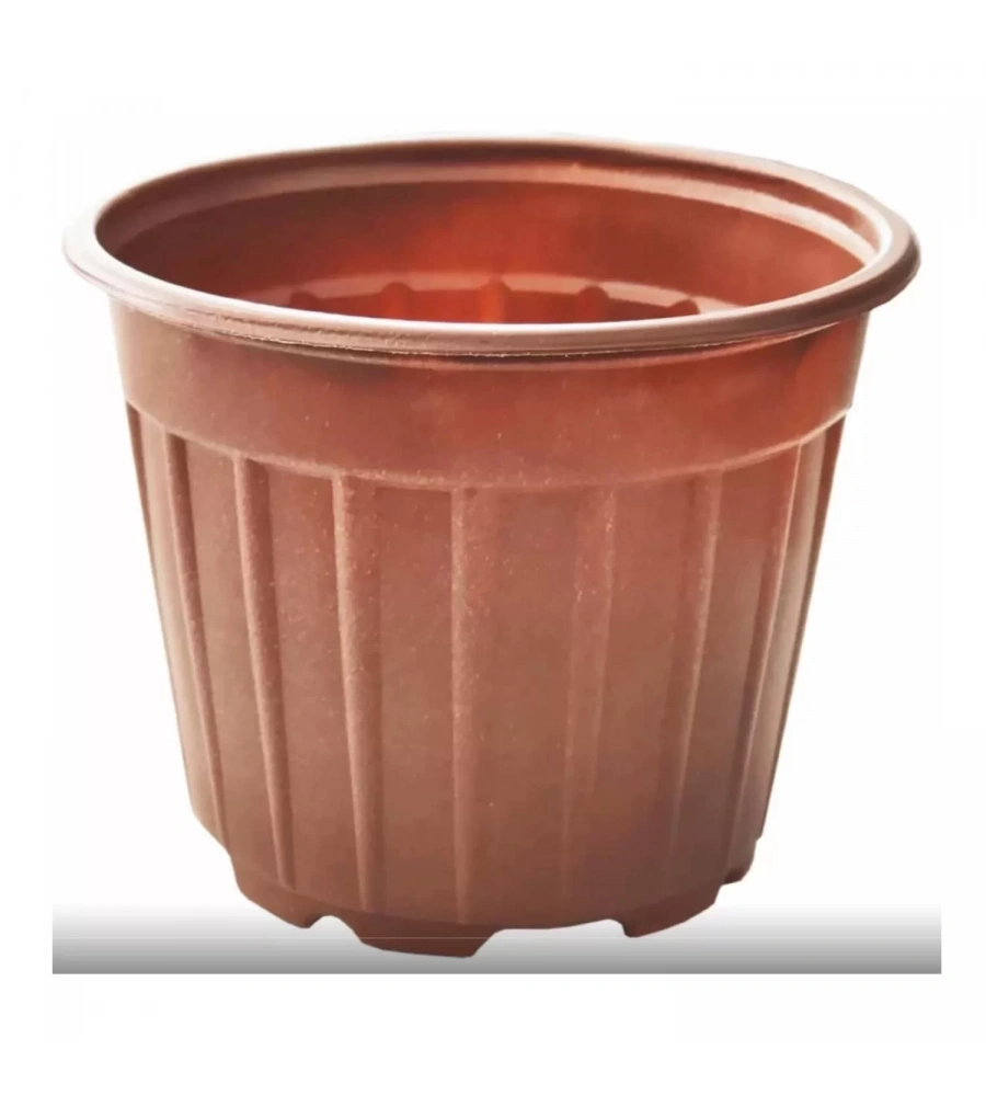 Kahverengi Çizgili Vakum Saksı 14X11Cm (Adet)