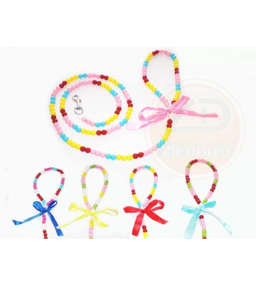 Köpek Kedi Gezdirme Kolon Renkli Taşlı Hrb-069