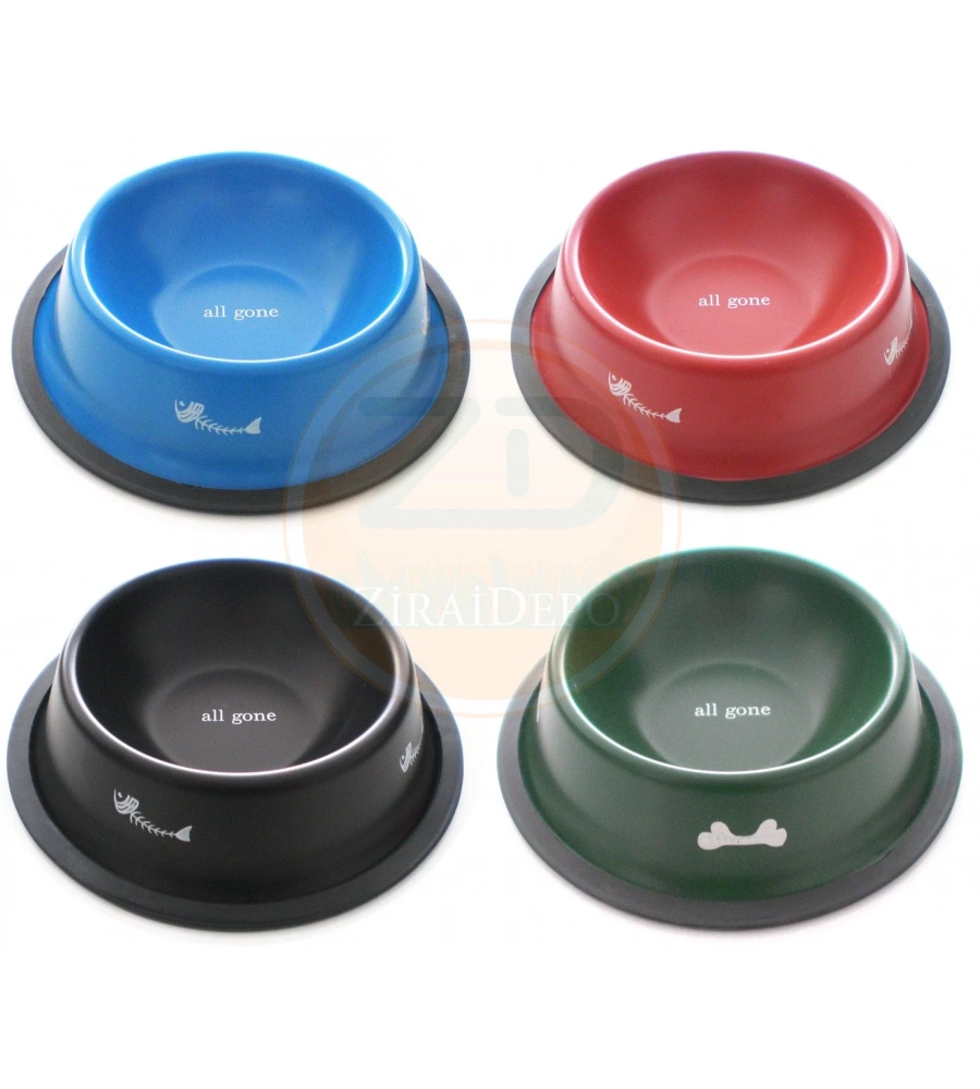 Köpek Kedi Renkli Metal Mama Su Kabı Hrb-137