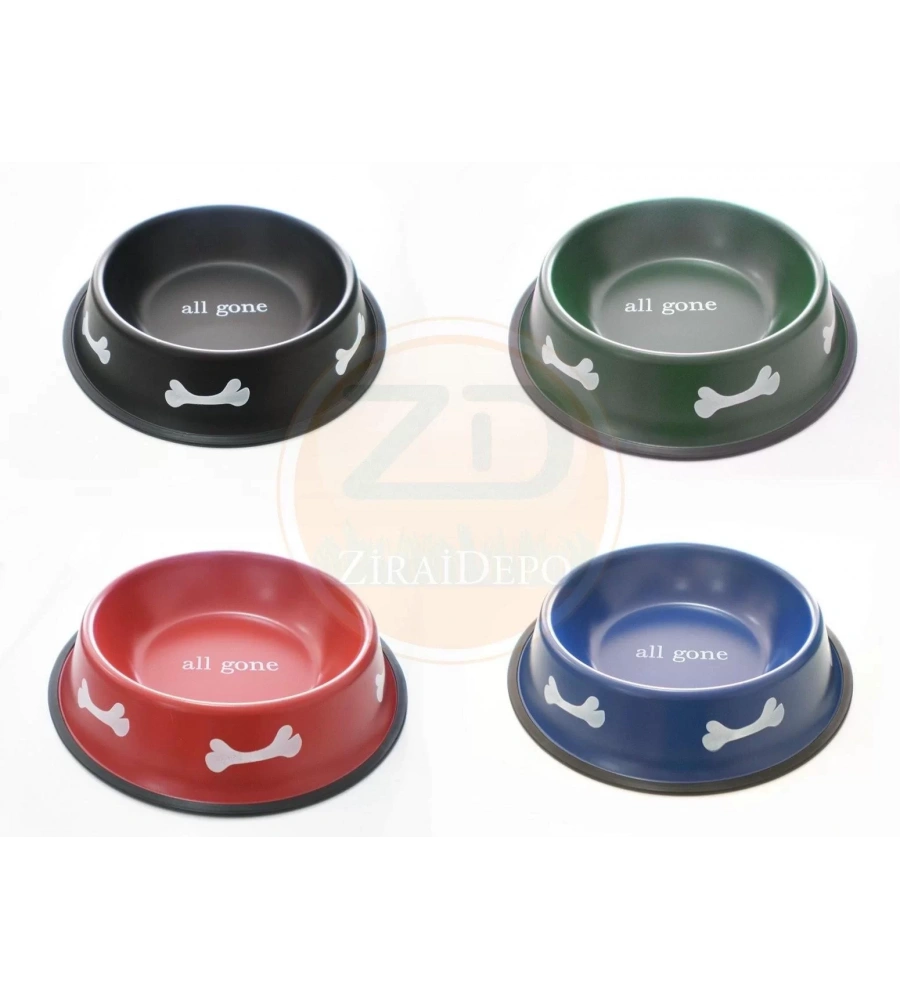 Köpek Kedi Renkli Metal Su Kabı Mama Kabı Hrb-135