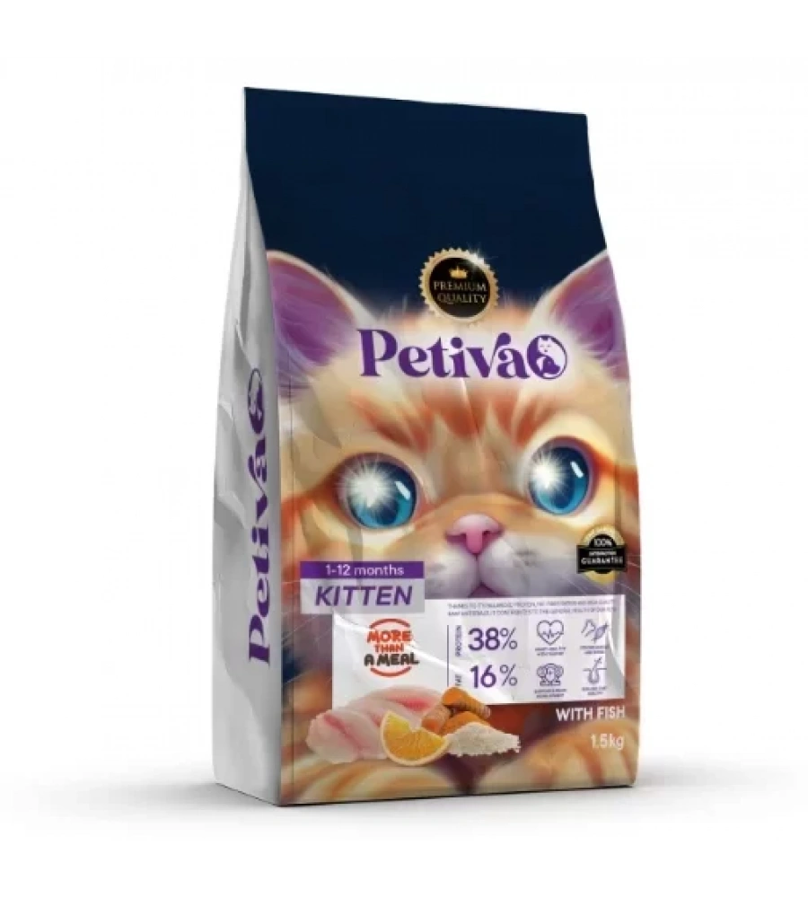 Petiva Yavru Balıklı Kedi Maması 1.5 Kg