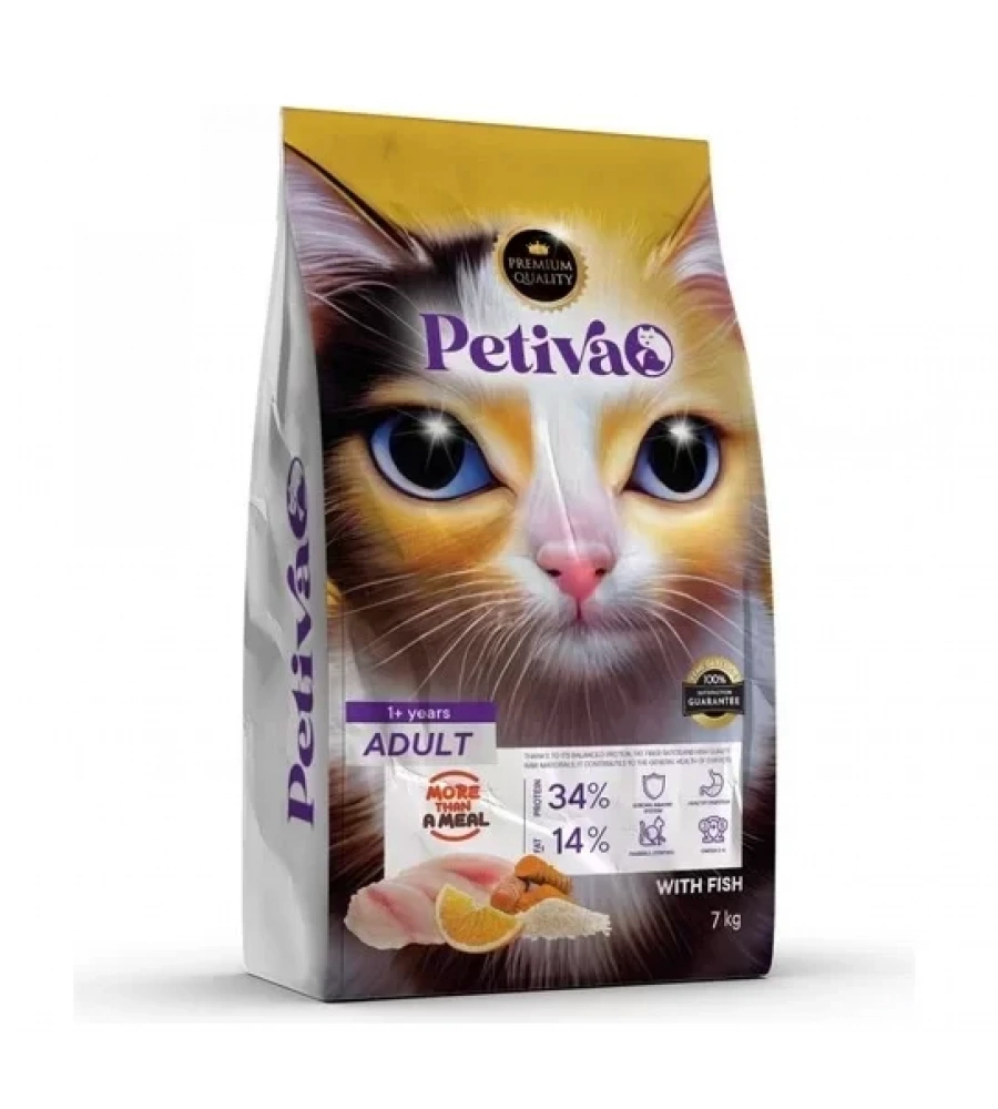 Petiva Yetişkin Balıklı Kedi Maması 7 Kg