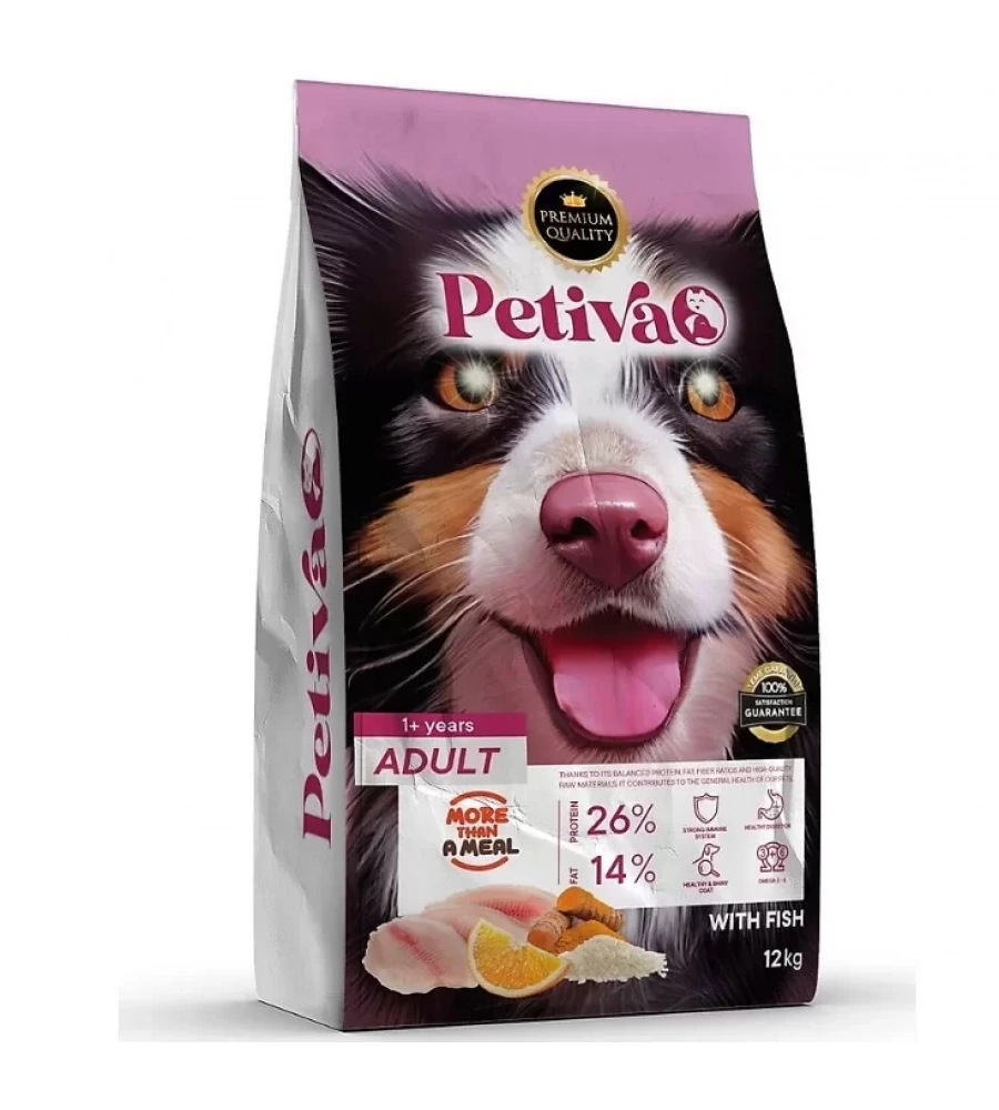 Petiva Yetişkin Balıklı Köpek Maması 12 Kg