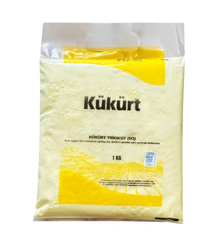 Toz Kükürt Elementel Zirai Kükürt 1Kg Haşere Mantar