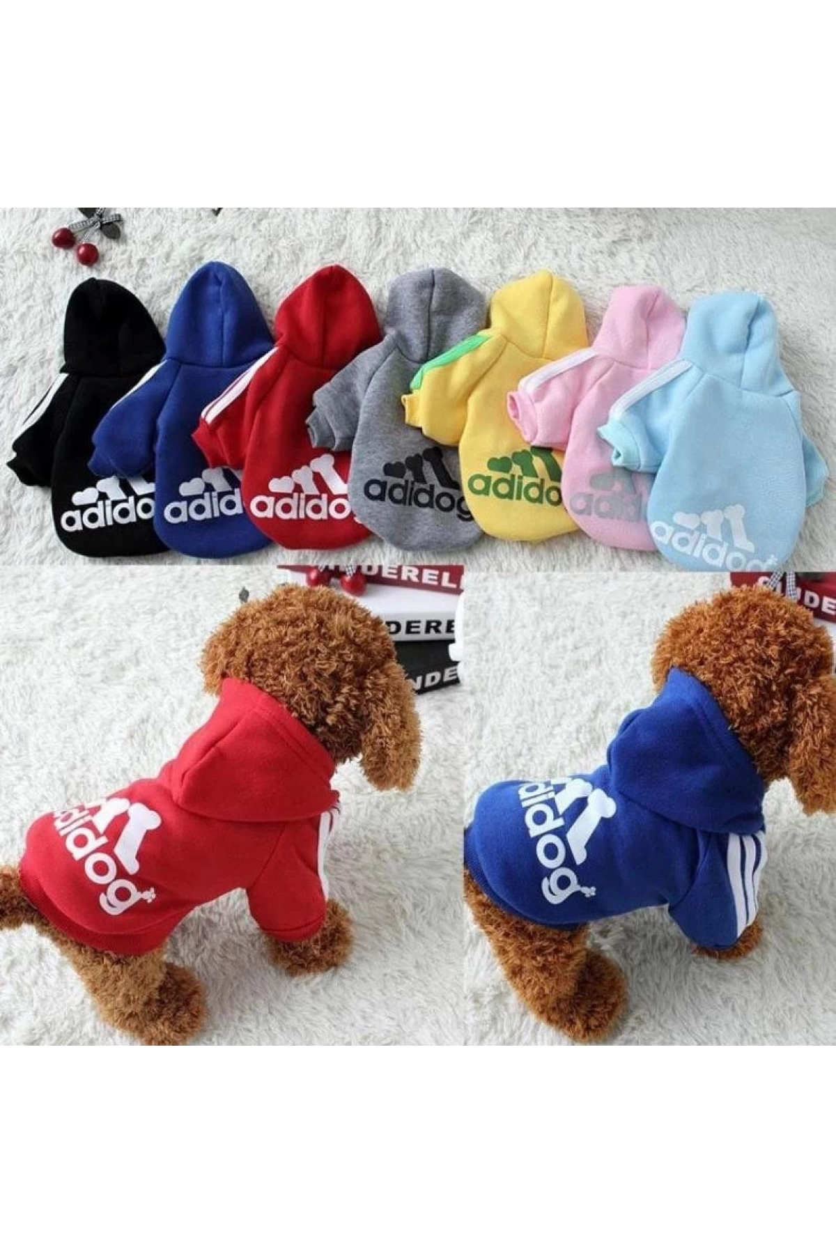 Adidog Köpek Kapşonlu Sweatshirt Elbise Kıyafet