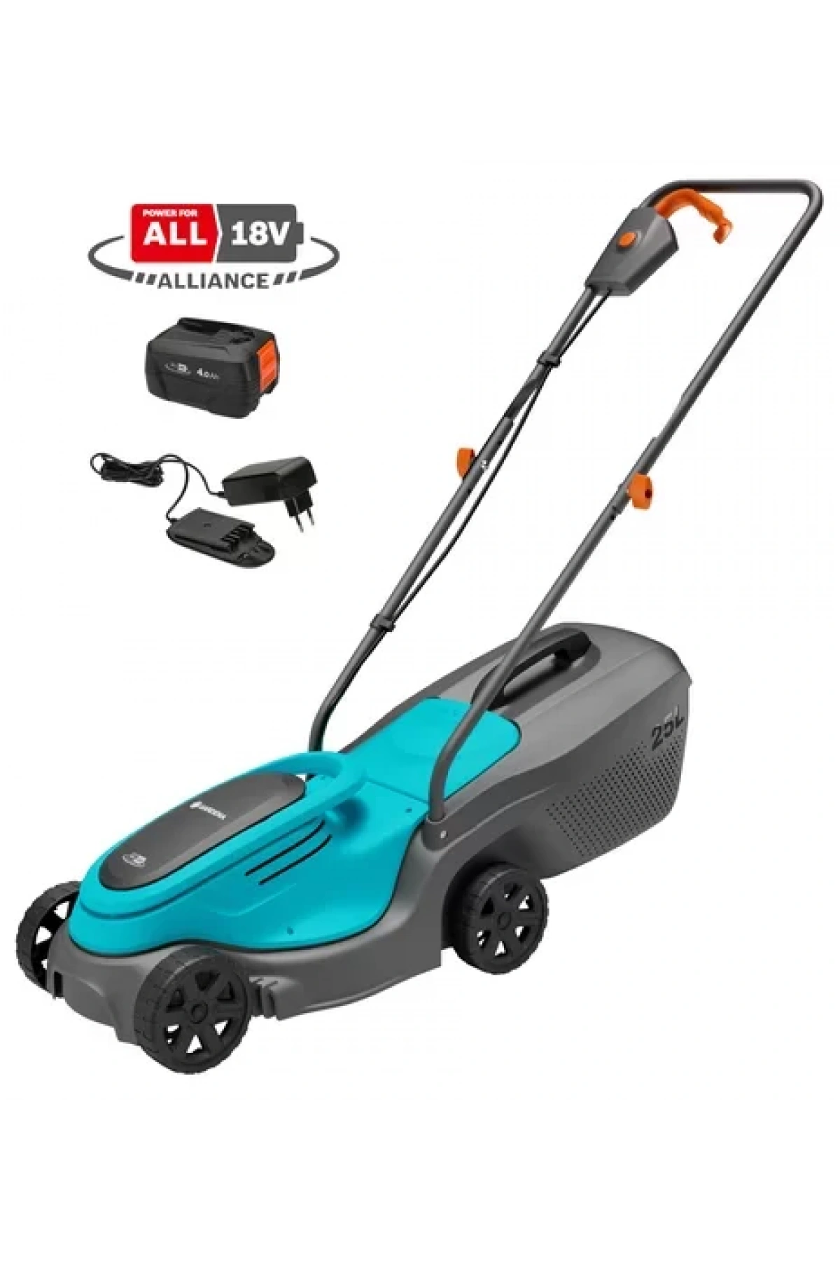 Gardena 14630-20 Akülü Çim Biçme Makinesi PowerMax 30/18V P4A Set