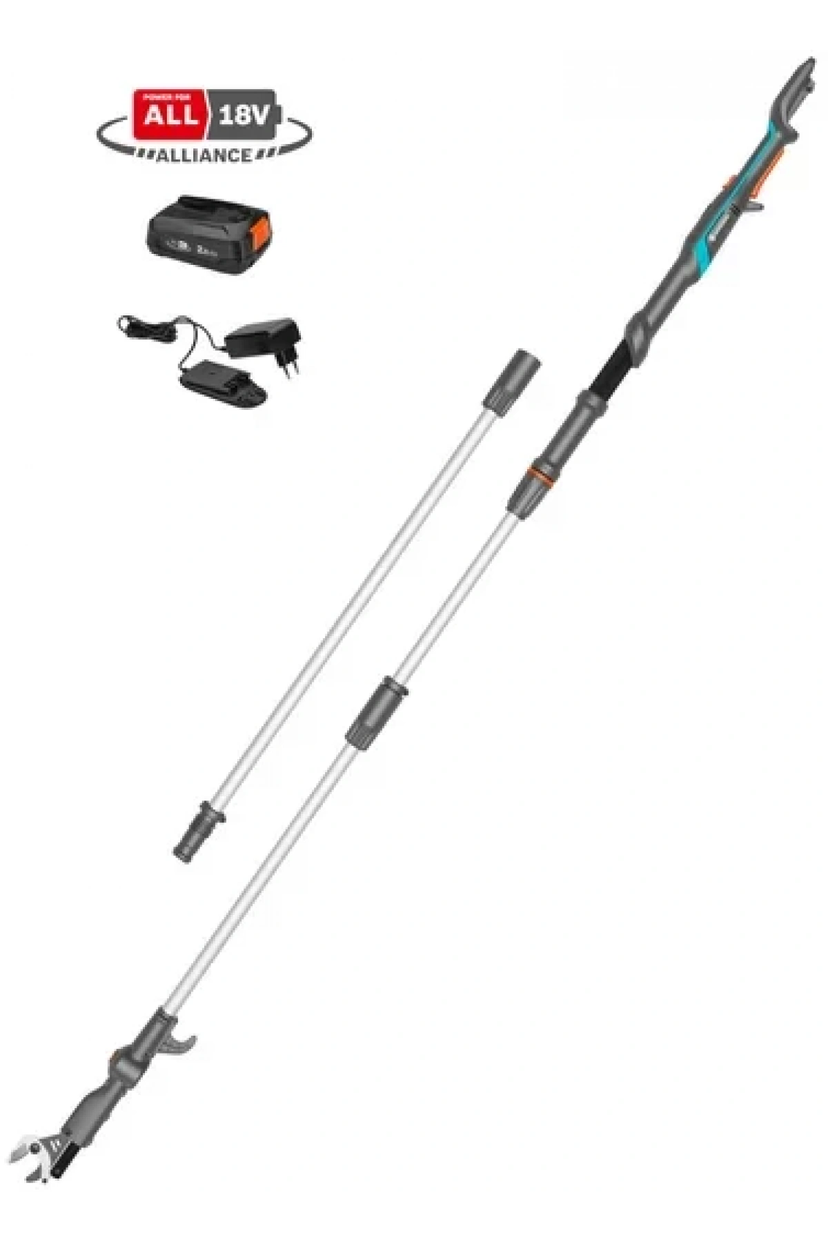 Akülü Teleskopik Yüksek Dal Makası HighCut 360/18V P4A Set