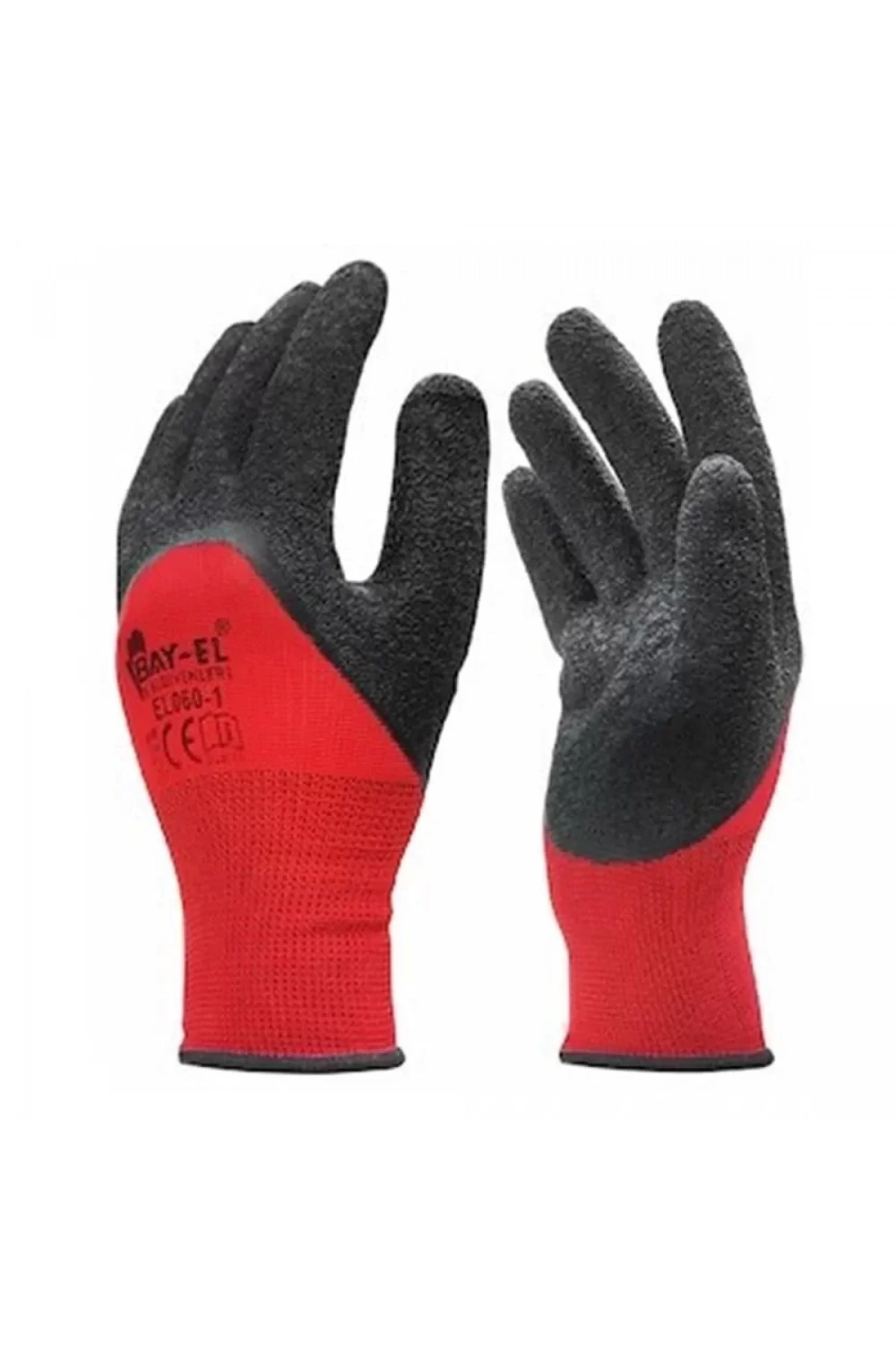 Bay-El Latex Kırmızı Siyah Eldiven El165 10 Numara