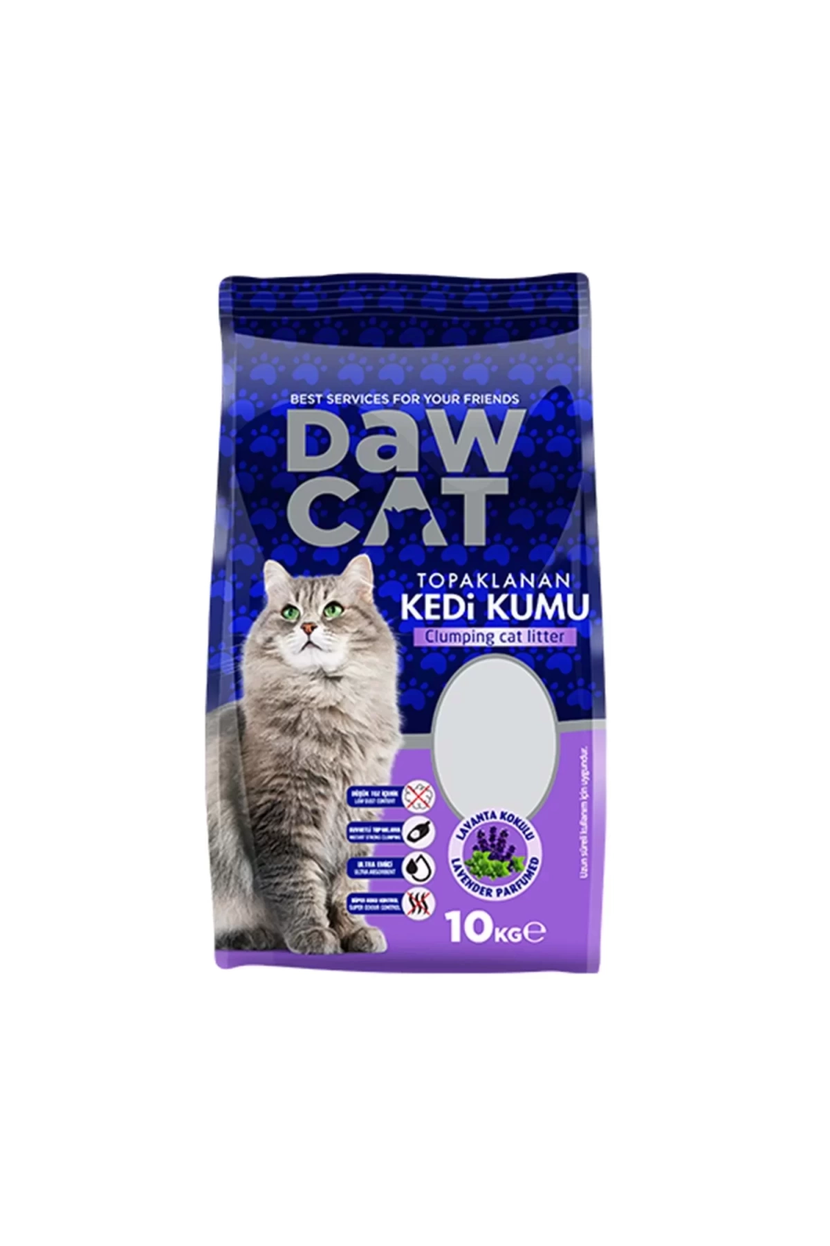 Dawcat 10lt Bentonit Kedi Kumu Lavanta Kokulu