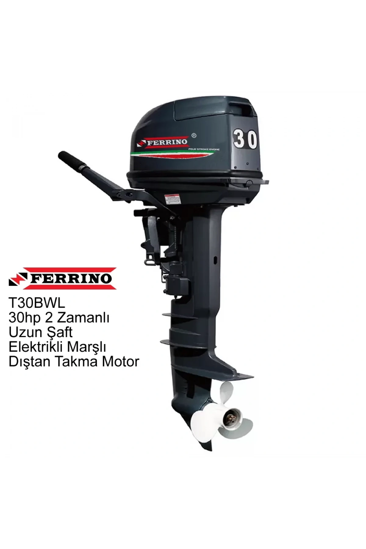 Ferrino 30hp 2 Zamanlı Uzun Şaft Elektrikli Marşlı Dıştan Takma Motor