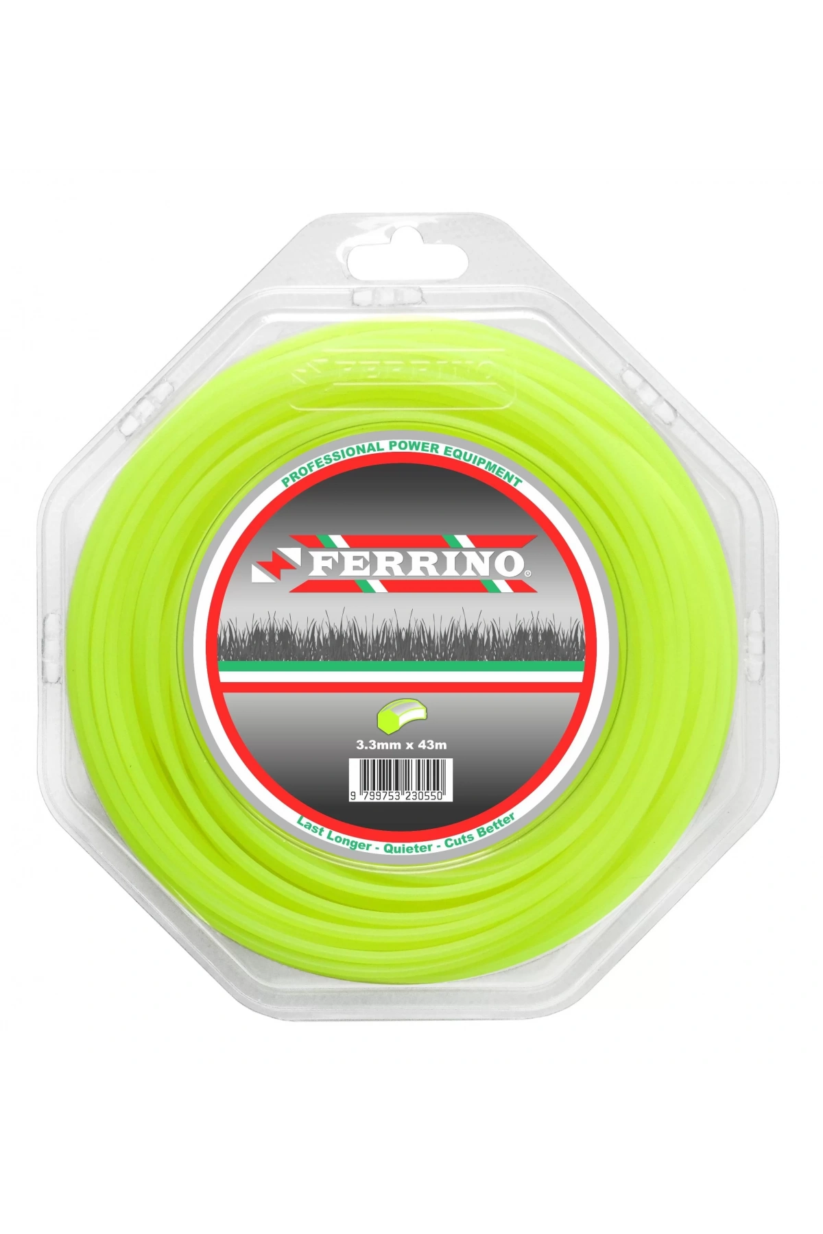 Ferrino 6 Köşe 3.30mm Yeşil Motorlu Tırpan Misinası 43 m