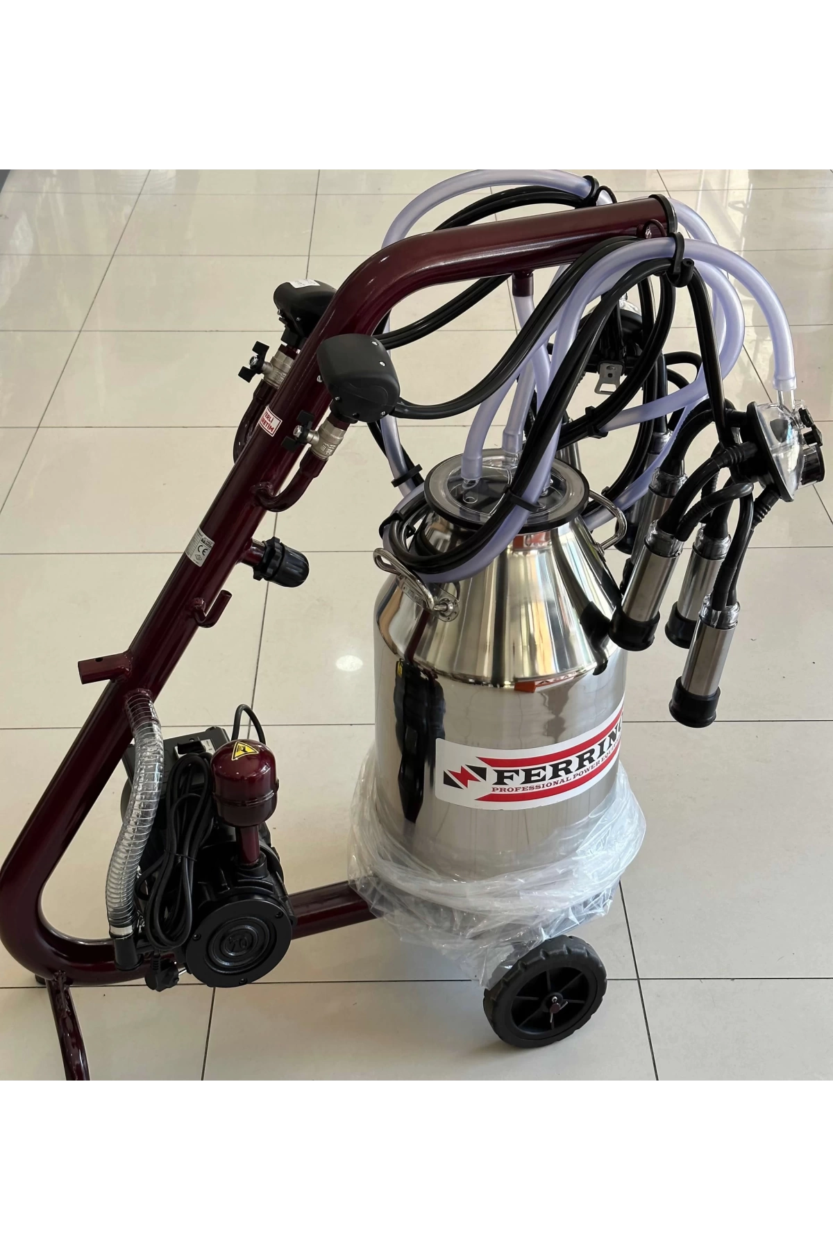 Ferrino L Kuru Pompa Süt Sağma Makinesi 40 Litre Çift Sağım