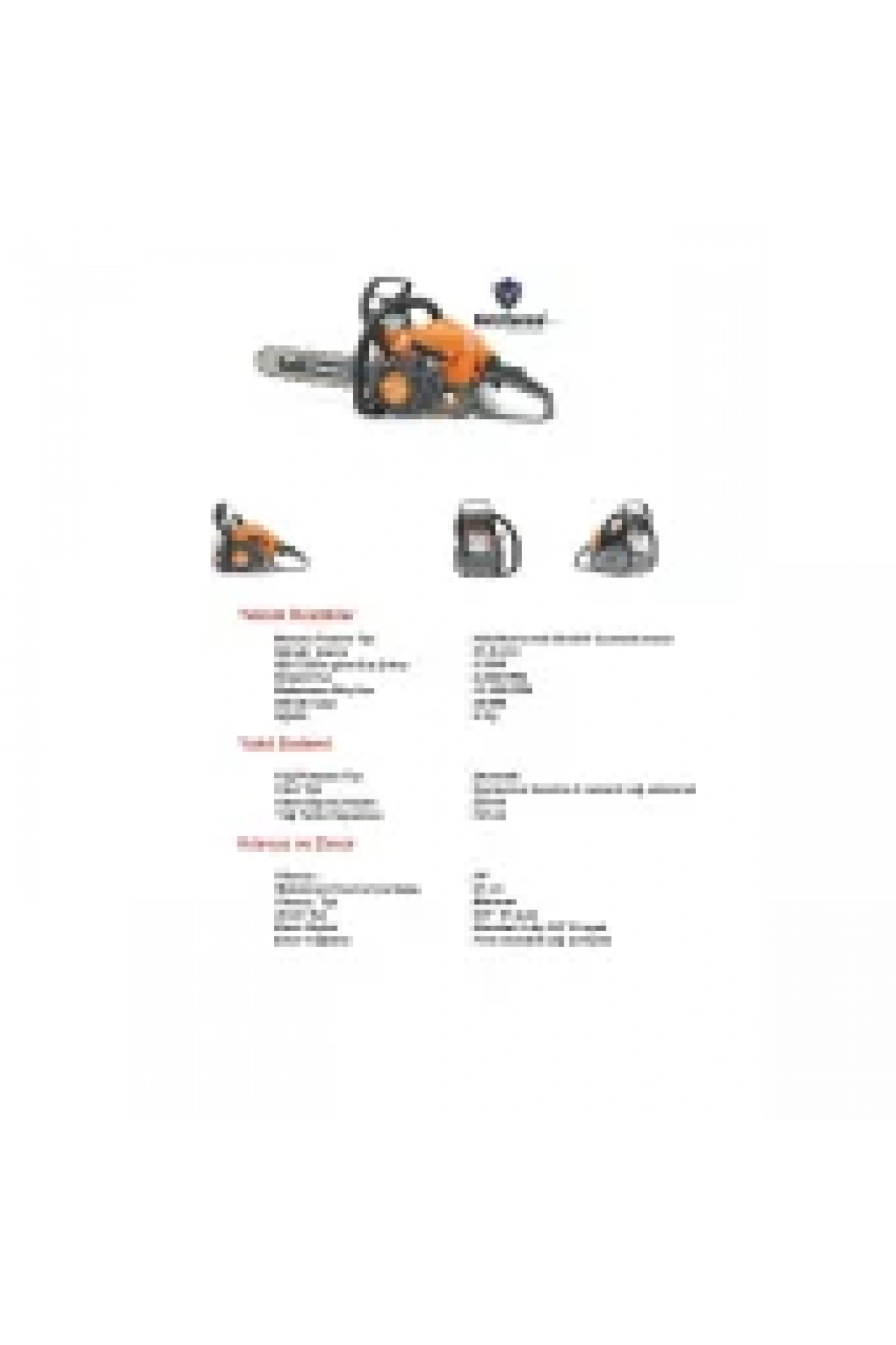 HOLZFFORMA G185 BENZİNLİ MOTORLU TESTERE