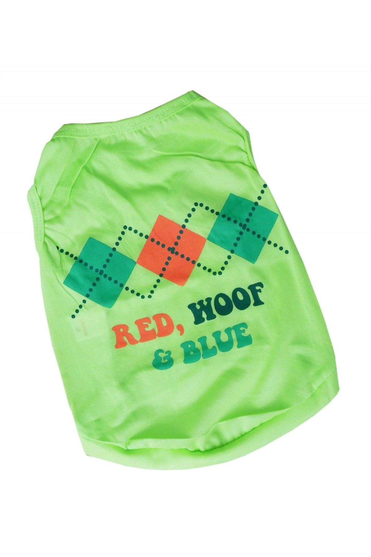 Kedi Köpek Elbisesi Yeşil Penye Atlet Kolsuz Giysi Hb1074