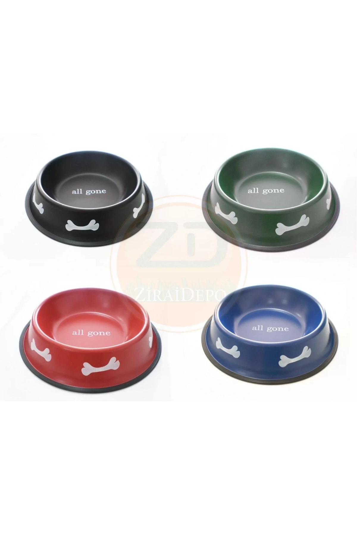 Köpek Kedi Renkli Metal Su Kabı Mama Kabı Hrb-135