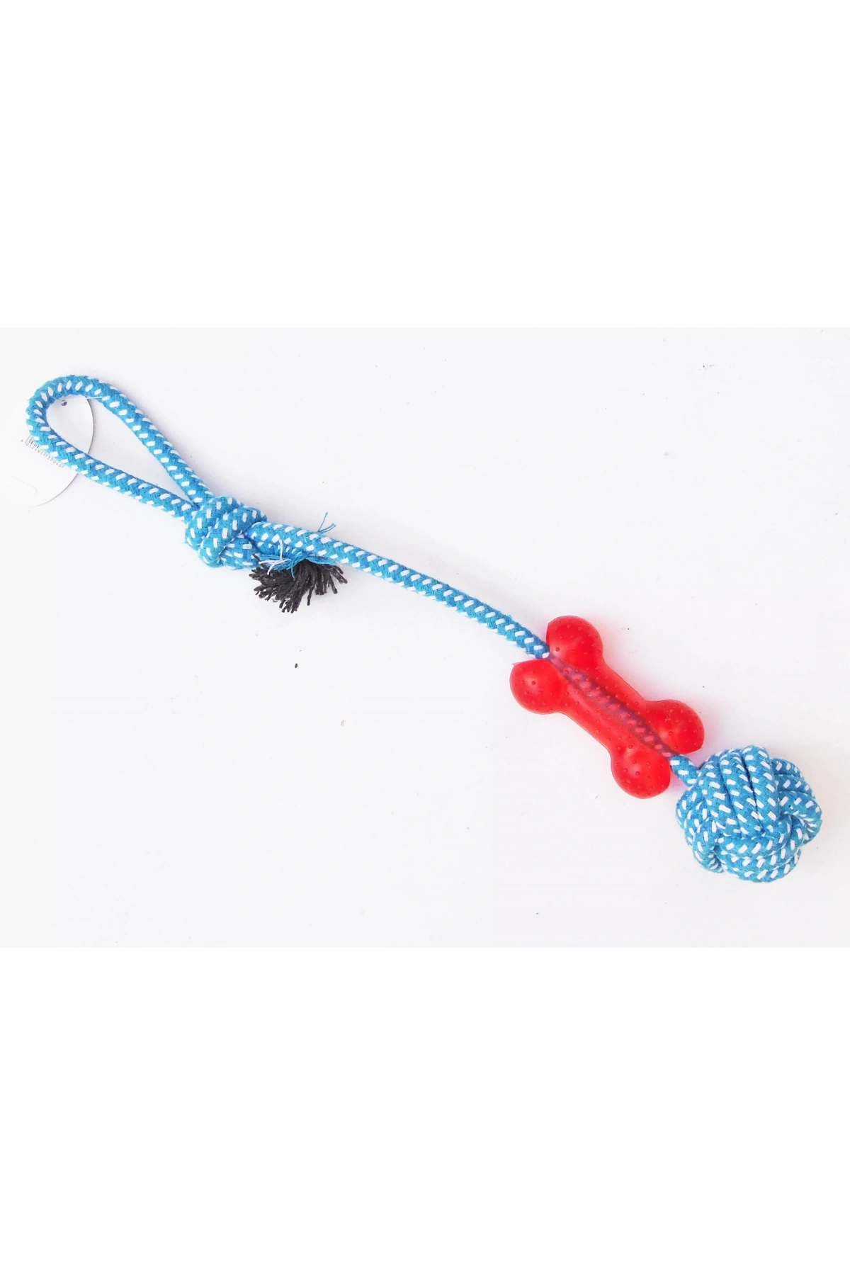 Köpek Kemik Desenli İpli Diş Kemirme Oyuncak Nu-345037