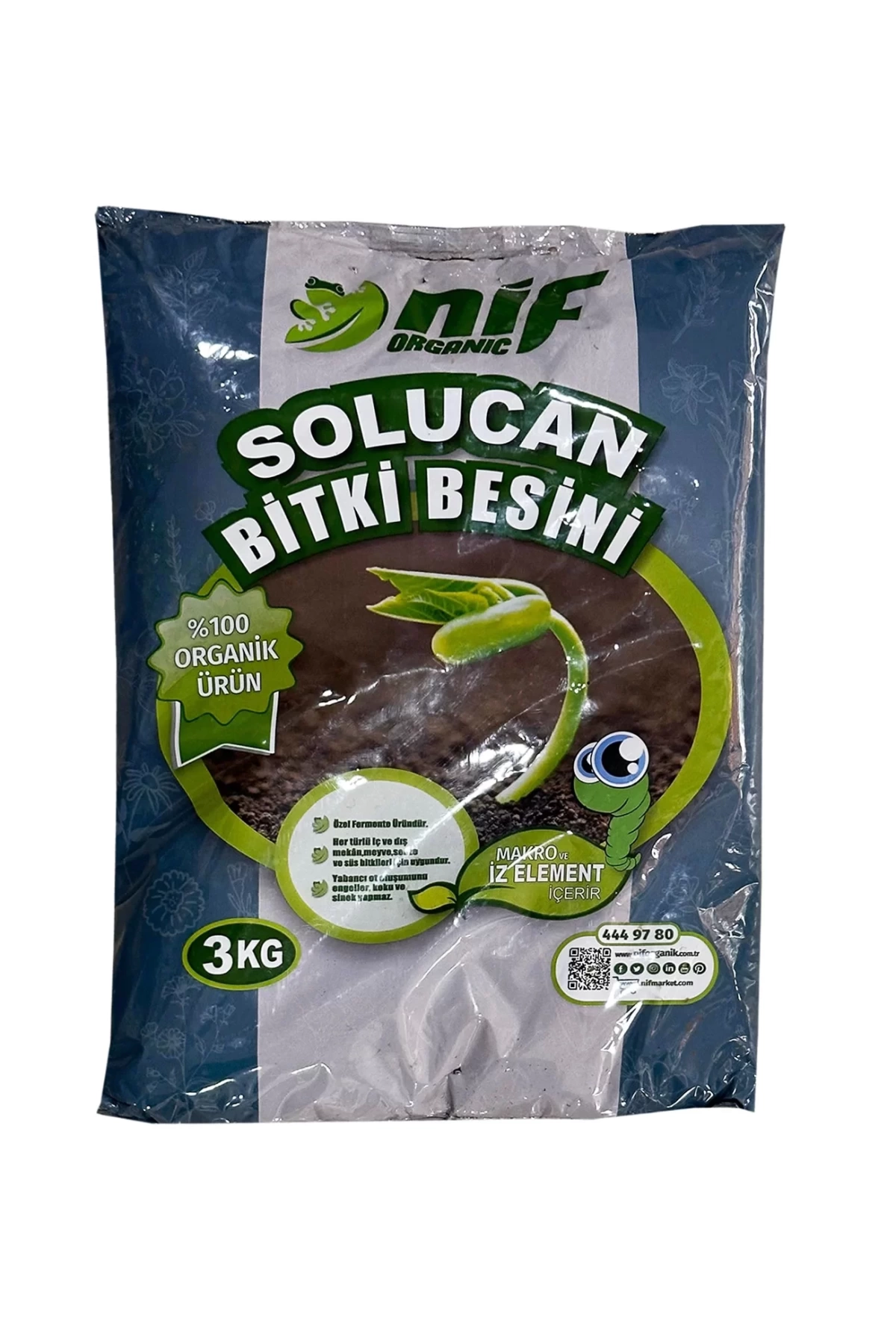 Nif Solucan Bitki Besini %100 Doğal 3 Kg