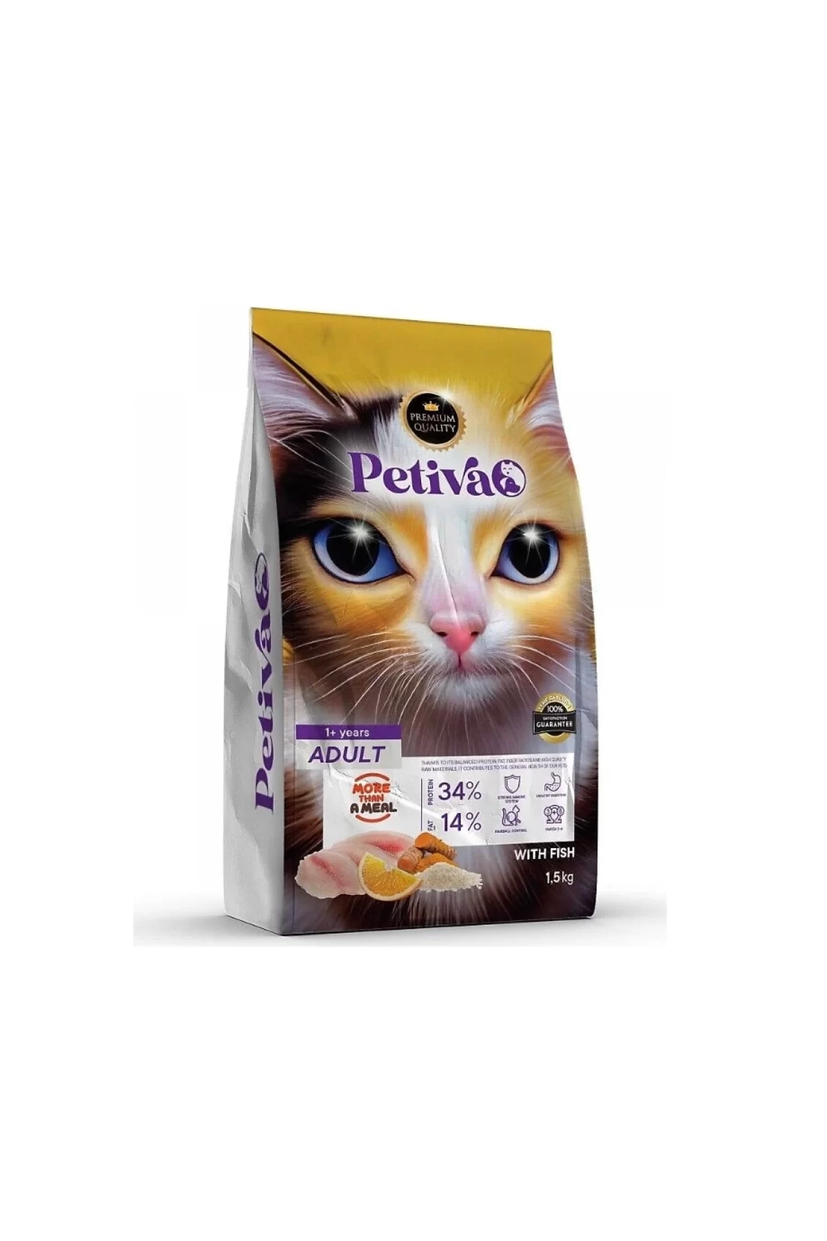 Petiva Kısırlaştırılmış Balıklı Kedi Maması 1.5 Kg