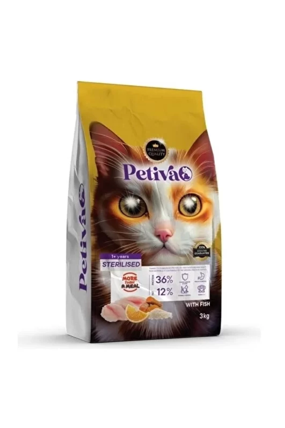 Petiva Kısırlaştırılmış Balıklı Kedi Maması 3 Kg